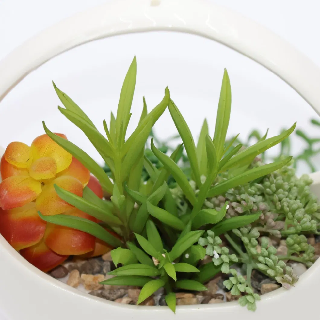 Natural Touch Plastic Artificial Succulents Plants in Pot for Home Decor Indoor