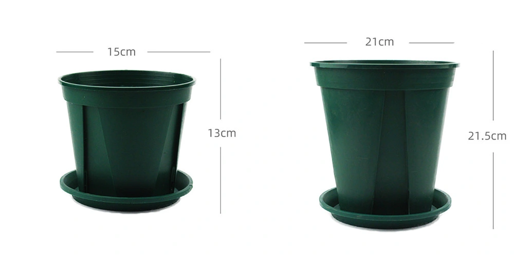 High Quality 0.7 Gallon Green Plastic Flower Pot for Indoor or Outdoor Planting