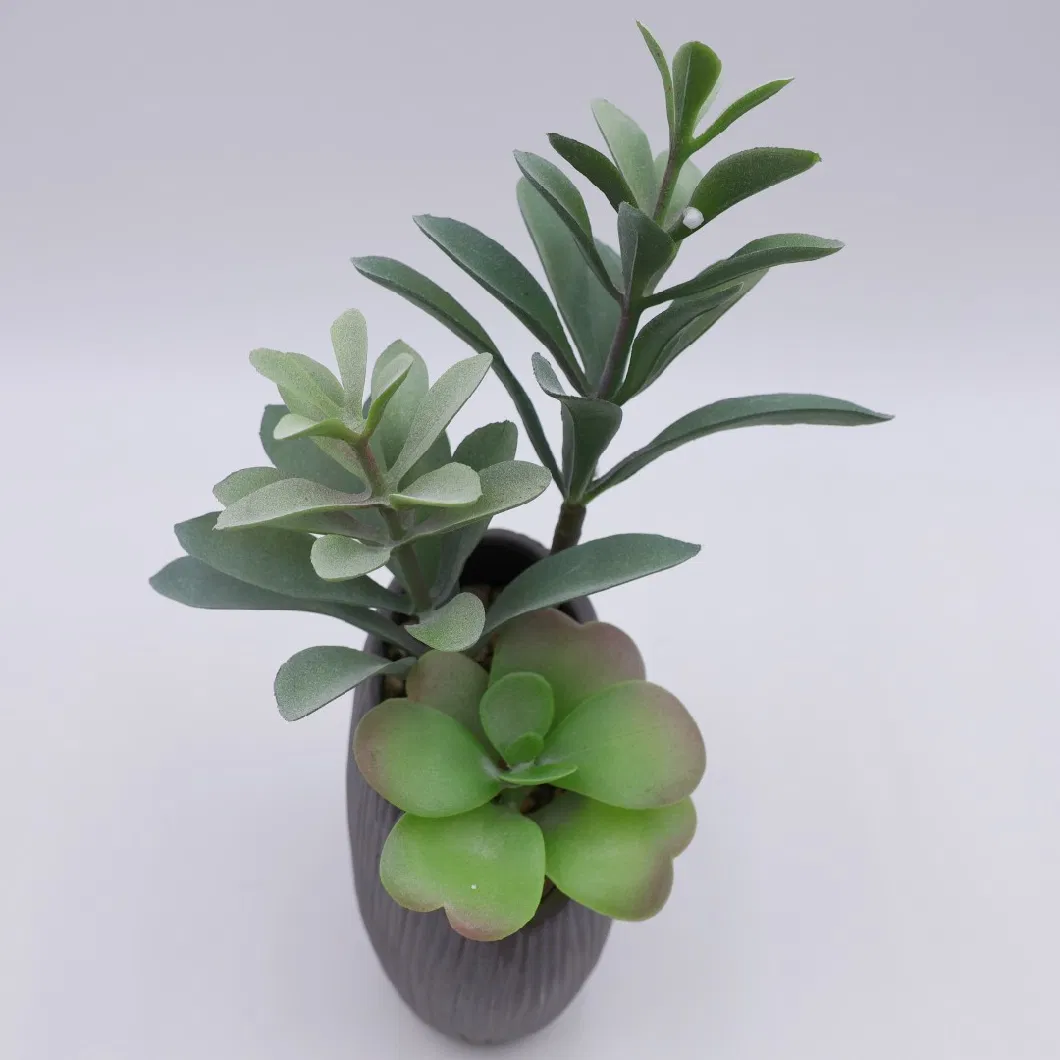 Wholesale Home Decorative Mini Artificial Succulent Potted Green Faux Succulents Plants