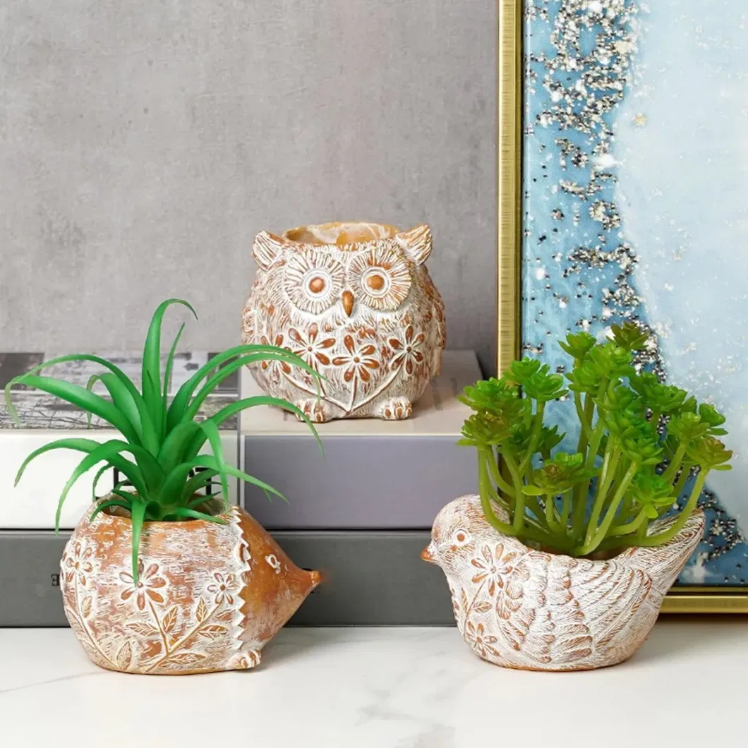 Succulent Cactus Planters for Animal Outdoor Decor