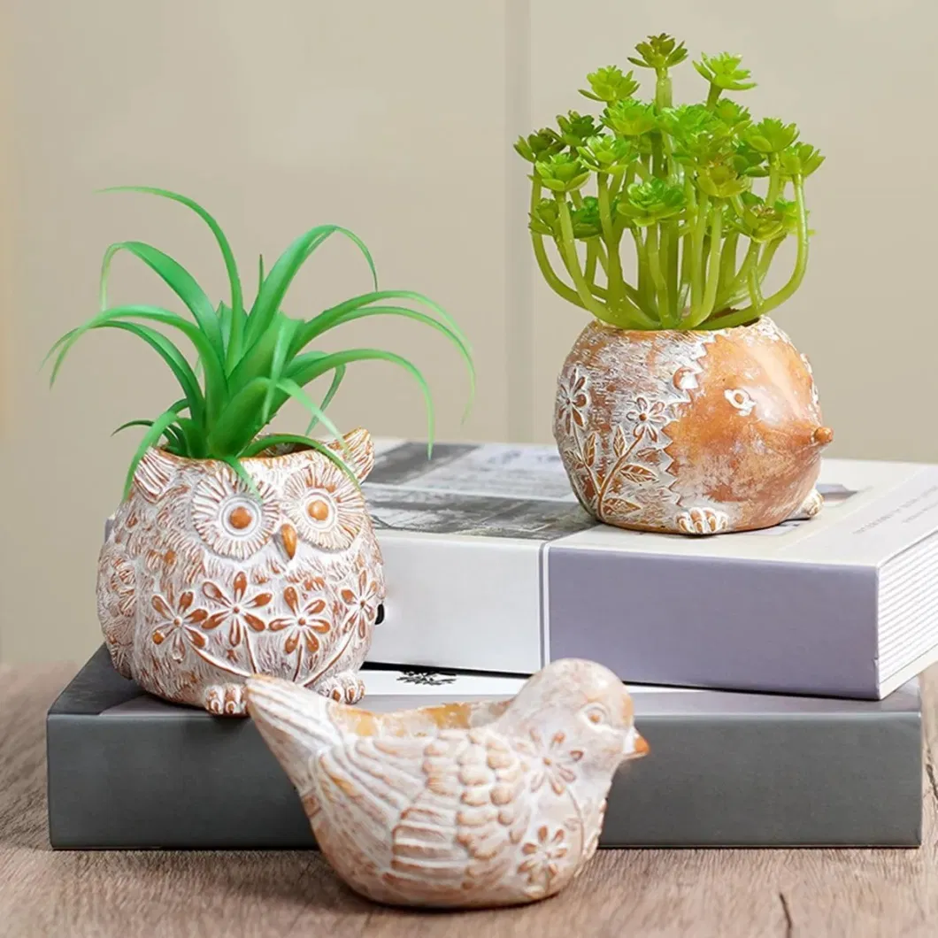 Succulent Cactus Planters for Animal Outdoor Decor