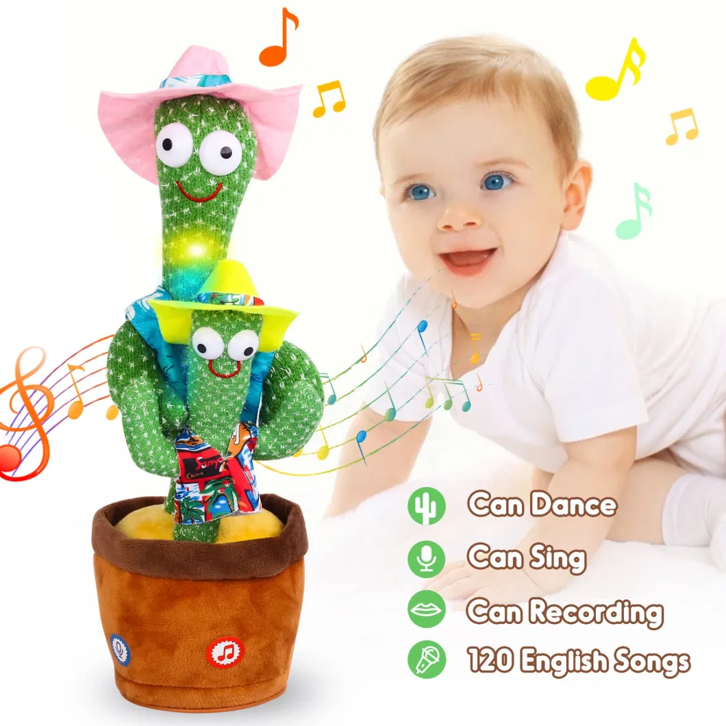 Talking Cactus Dancing Toys Speaking Electronic Plush Toys Twisting Singing Dancer Talking Cactus