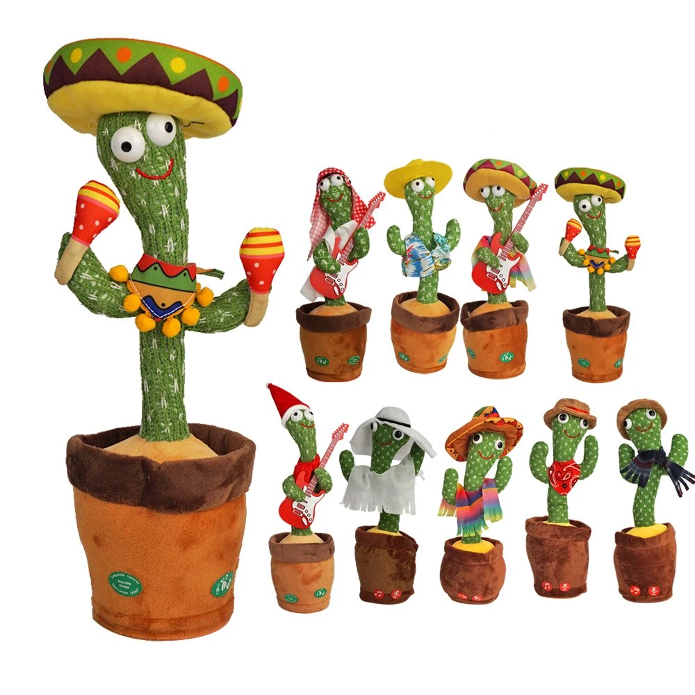 Talking Cactus Dancing Toys Speaking Electronic Plush Toys Twisting Singing Dancer Talking Cactus