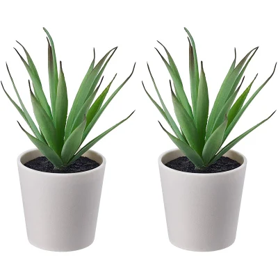 Nuevo gracioso mini plantas suculentas Artificial Desk en macetas de 6cm - Set de 2
