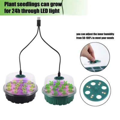 Luz LED de la planta para el arranque de semillas de plantas de vivero macetas bandejas semillero de la sembradora de la bandeja de crecimiento de plantas de vivero Pot