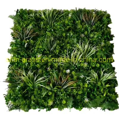Jardín Vertical en el exterior de la pared de la planta de plástico Paneles de pared artificial mini plantas suculentas