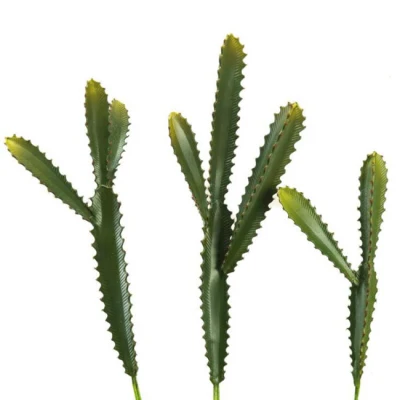 Popular Plantas de Cactus Artificiales de Alta Calidad Decorativas para Exteriores e Interiores Faux Sansevieria Cylindrica