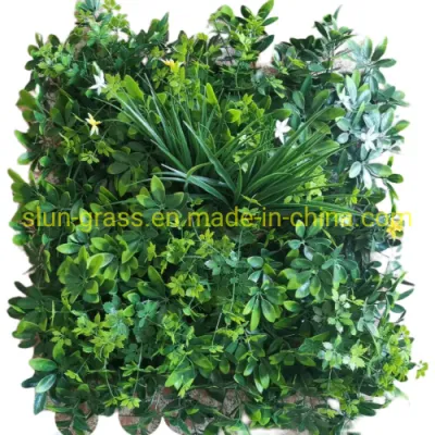 Jardín Vertical en el exterior de la pared de la planta de plástico Paneles de pared artificial mini plantas suculentas
