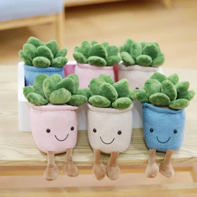 Lindo peluche suave de las suculentas plantas verdes, la decoración de juguetes de peluche
