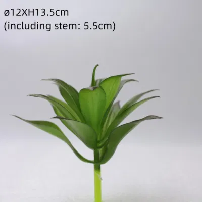 Colorido verde flor artificial artificial tallo suculento Uppotted jefes