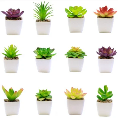 Fake pequeñas plantas suculentas de imitación artificial suculentas en maceta Mini