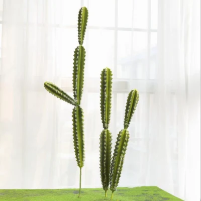 Popular Plantas de Cactus Artificiales de Alta Calidad Decorativas para Exteriores e Interiores Faux Sansevieria Cylindrica
