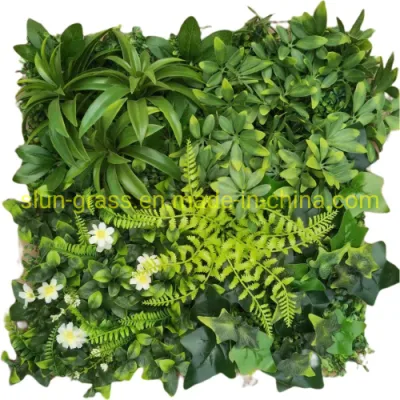 Jardín Vertical en el exterior de la pared de la planta de plástico Paneles de pared artificial mini plantas suculentas