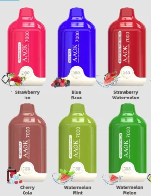 Aaok A89 7000 Puff pantalla digital Zbood OEM versión ODM 5mg Caja de luz Super desechable Koko Karry Zigarette desechable VAPE