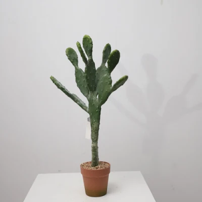 Exportar Dansant Cactus Cactus decorativos al aire libre cubierta de plástico Jardín de Plantas en maceta verde árbol Cactus artificiales Decoración
