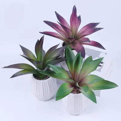 Decoración interior Alta calidad Plástica Fake Mini planta de éxito Artificial Con Pot Wholesale