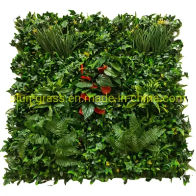Jardín Vertical en el exterior de la pared de la planta de plástico Paneles de pared artificial mini plantas suculentas