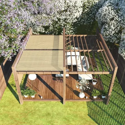 Jardín sombreado de tela de plástico de HDPE Net suculentas plantas de jardín balcón Beige engrosada de cifrado de aislamiento térmico exterior Flores de sombra del techo de la sombrilla de protectores solares