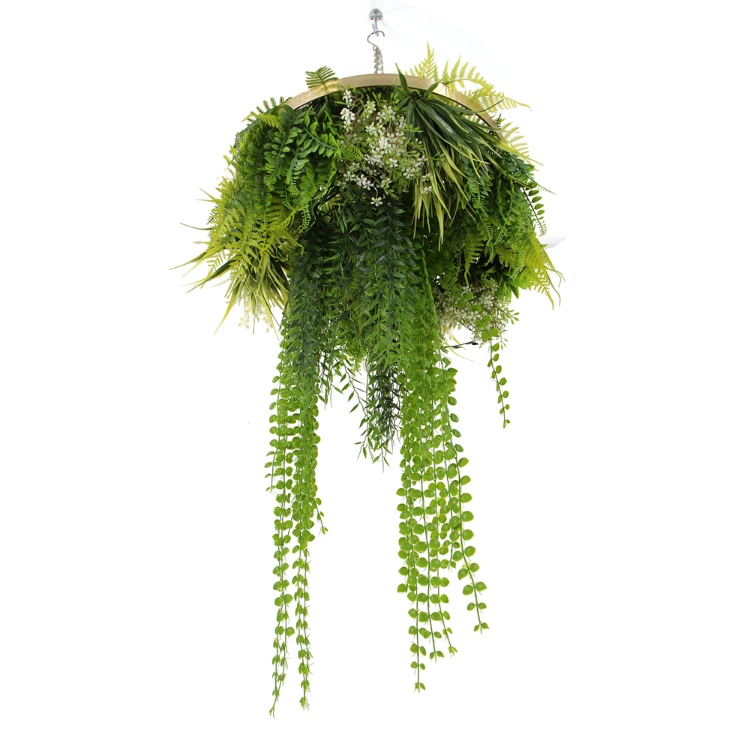 Factory Cheap Dia 50cm Artificial Hanging Plant Weeping Willow for Outdoor Ceiling Decoration