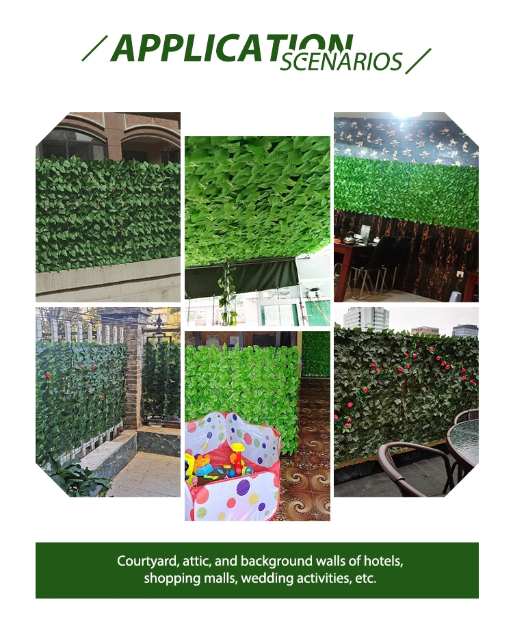 Hot Sale Real Touch Plastic Plants Artificial Leaves Fence