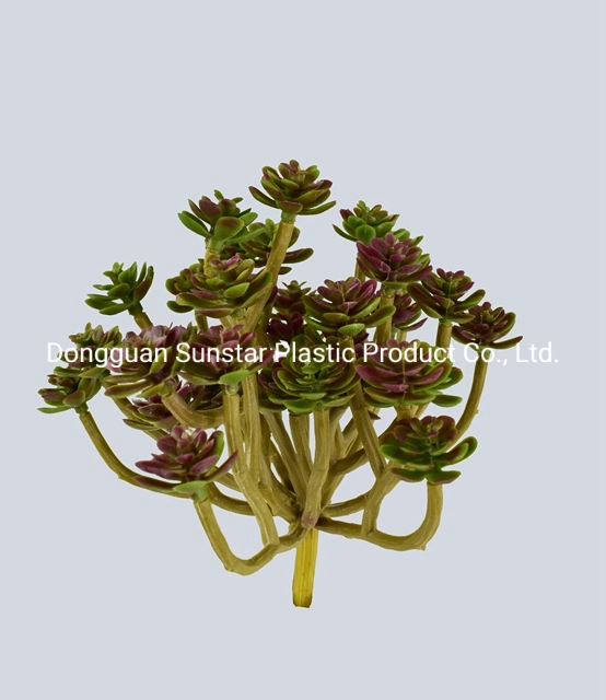 PVC Houseleek Succulent Pick Artificial Plant for Decoration (50222)