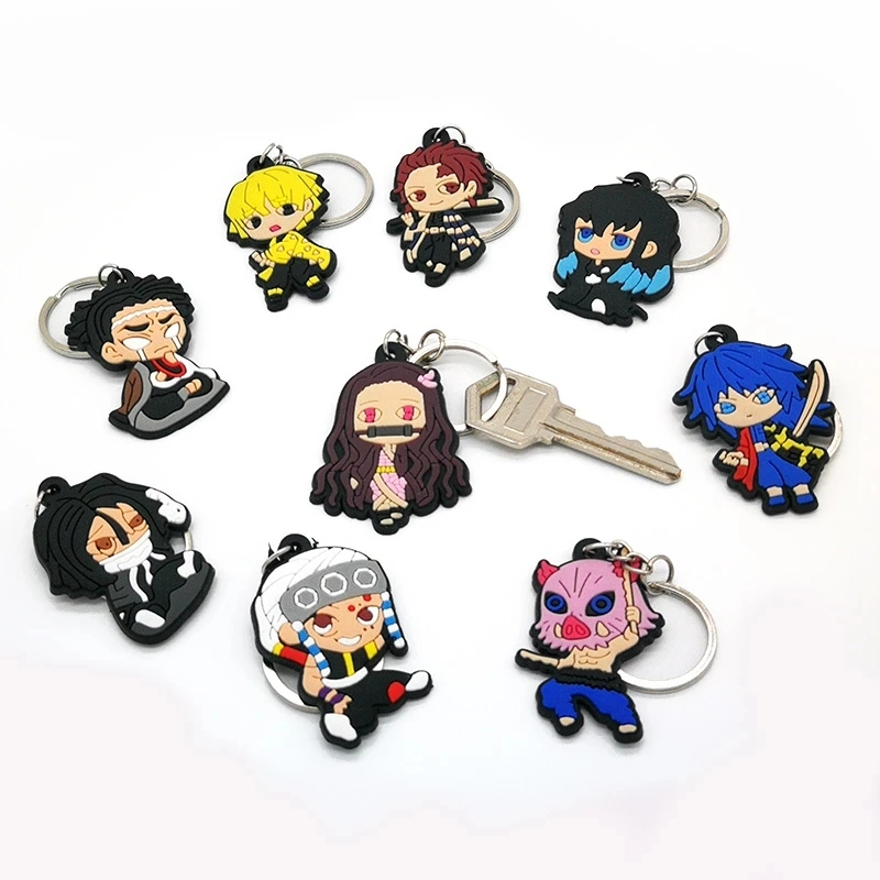 Custom Design Personalized PVC Demon Slayer Anime Fashion Cartoon 3D Toy Keychain