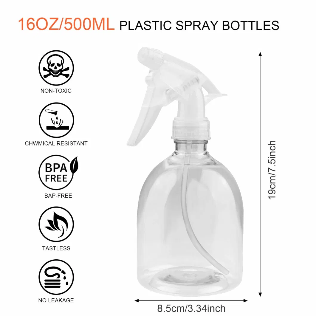 Bottle Empty Clear Spray Bottles Cleaning Solutions Adjustable Head Sprayer Plastic Spray