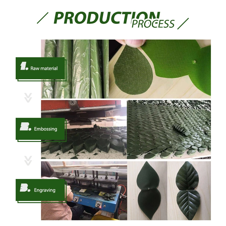 Hot Sale Real Touch Plastic Plants Artificial Leaves Fence