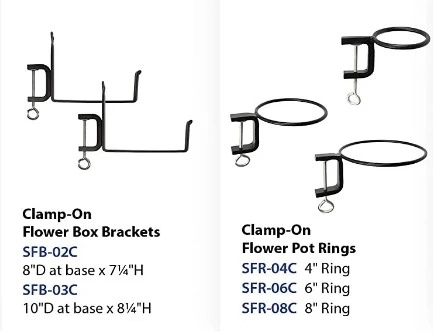 4in Wall Mounted Flower Pots Holders Durable Steel Bracket Black Planter Succulents Adjustable Pot Hanger Plant Stand Holder