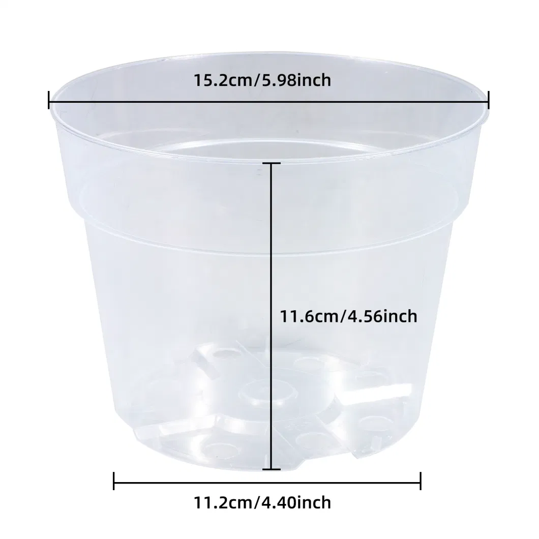 4/6/8/10 Transparent Round Plastic Grow Box Mini Seedling Pot Garden Thick Plant Nursery Flower Seedling Pots for Home