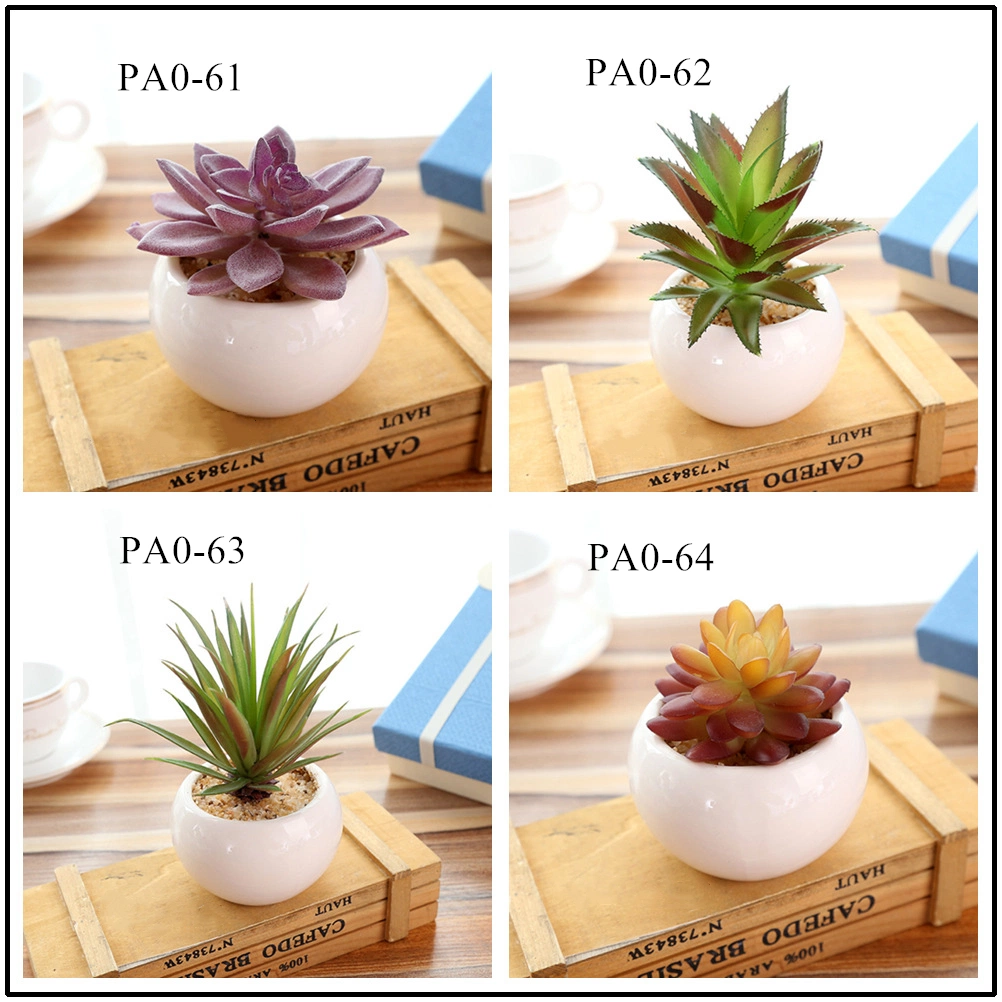 Mini Assorted Artificial Succulents Plants with Pots for Home Decor