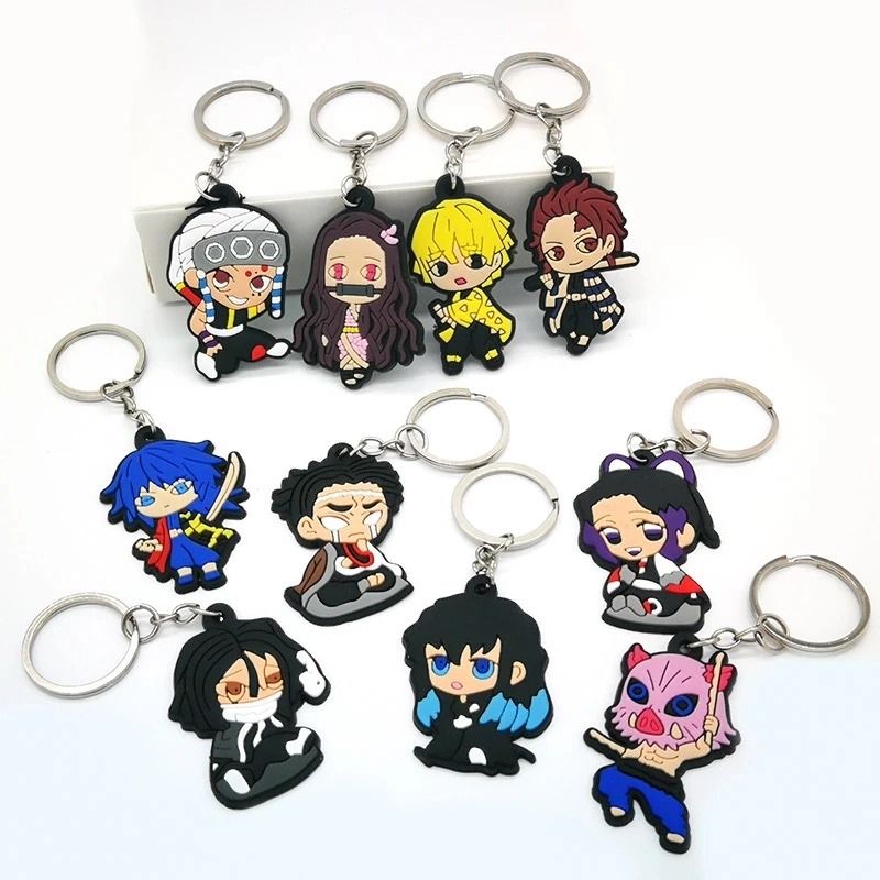 Custom Design Personalized PVC Demon Slayer Anime Fashion Cartoon 3D Toy Keychain