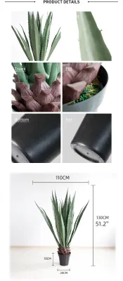  Mini piante artificiali succulente per decorazione domestica