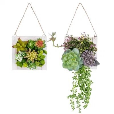  Sfondo vivaio parete di appicciamento Succulents artificiale piante per decorazione domestica