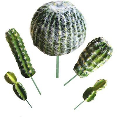  5 PCS impianto artificiale Cactus Faux Cactus Faux Cactus Faux Cactus Fake Succulenti decorazione in cactus decoro artificiale