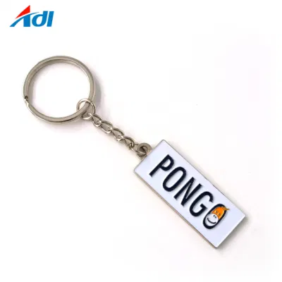  Regali souvenir Bianco &amp; Blu colore personalizzato Word Design metallo Portachiavi