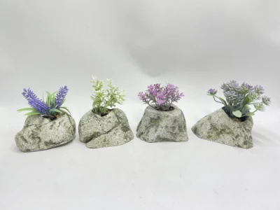  Cemento in vaso Faux succulente Succulente Succulenti artificiali Pot. Marmo Faux