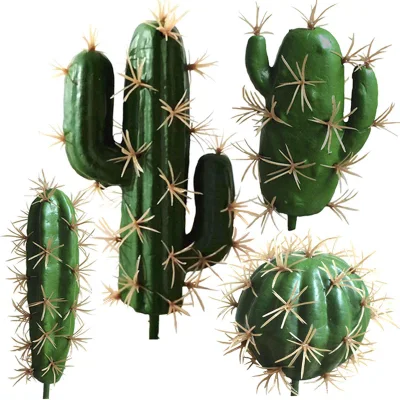  Piante artificiali di Cactus Fake piante succulente Picks 4 PCS Cactus Piante decorazione domestica interna non invasata