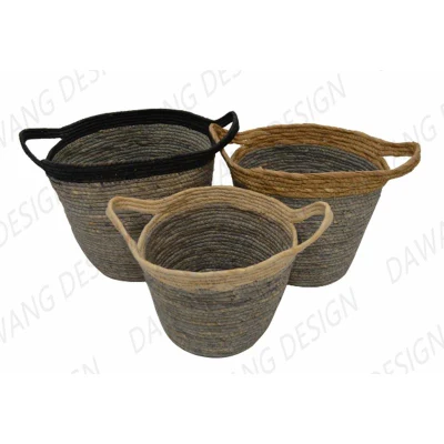  Commercio all&prime;ingrosso balcone tessuto vaso di fiori contenitore di stoccaggio Creative pianta domestica Cestello interno cesto in tessuto succulento per soggiorno