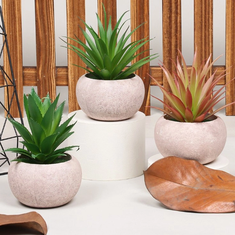 Artificial Succulent Set of 4 Mini Potted Fake Succulent Plants