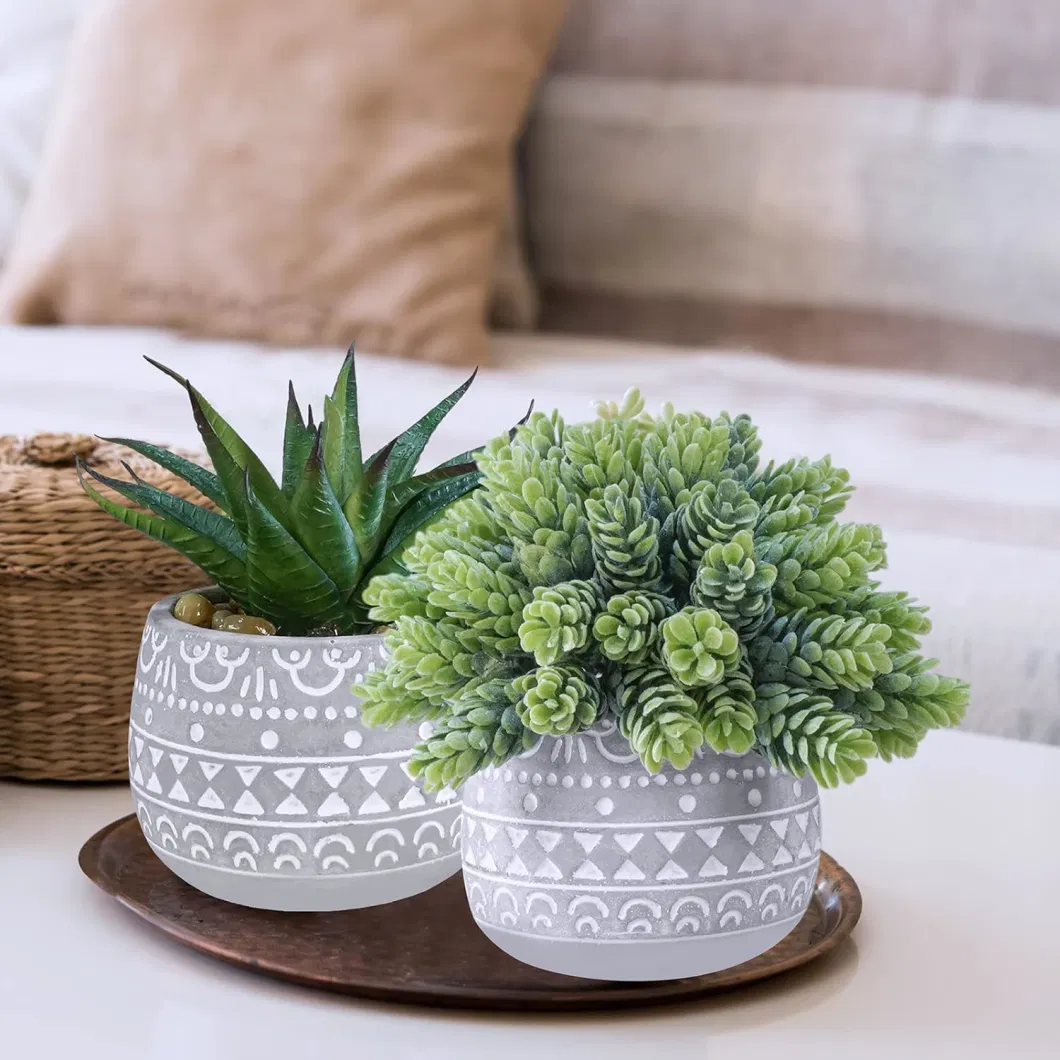 Outdoor Greenery Decor Small Potted Succulent Fake Plants