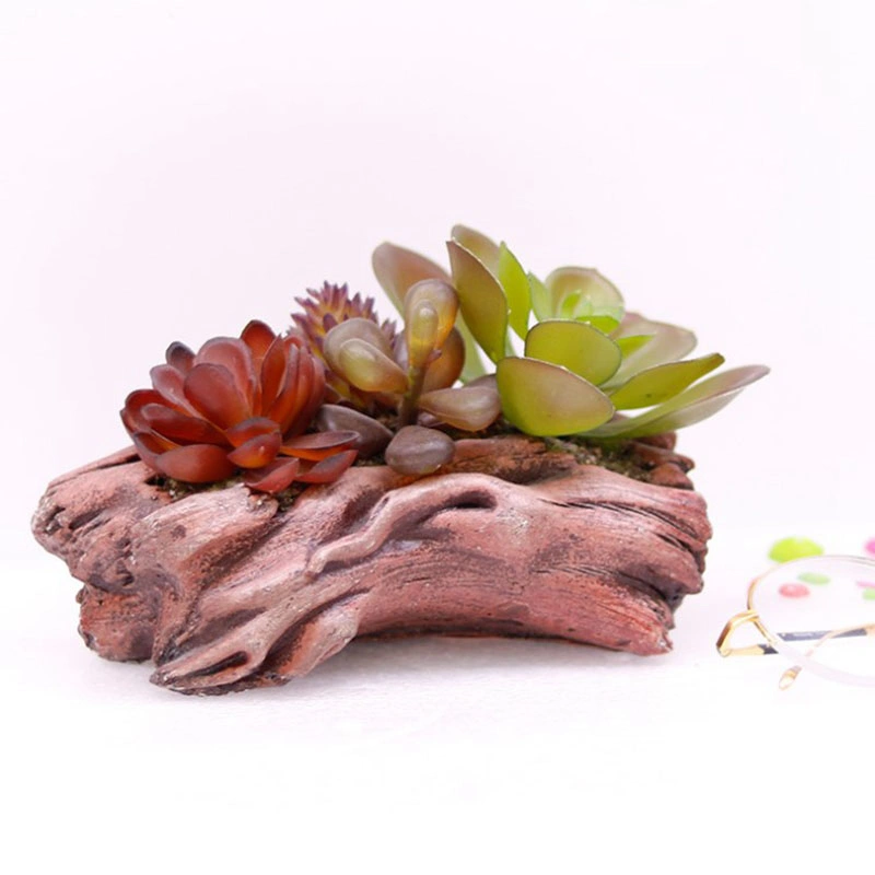 Assorted Artificial Succulent Plants in Rustic Textured Cement Pot