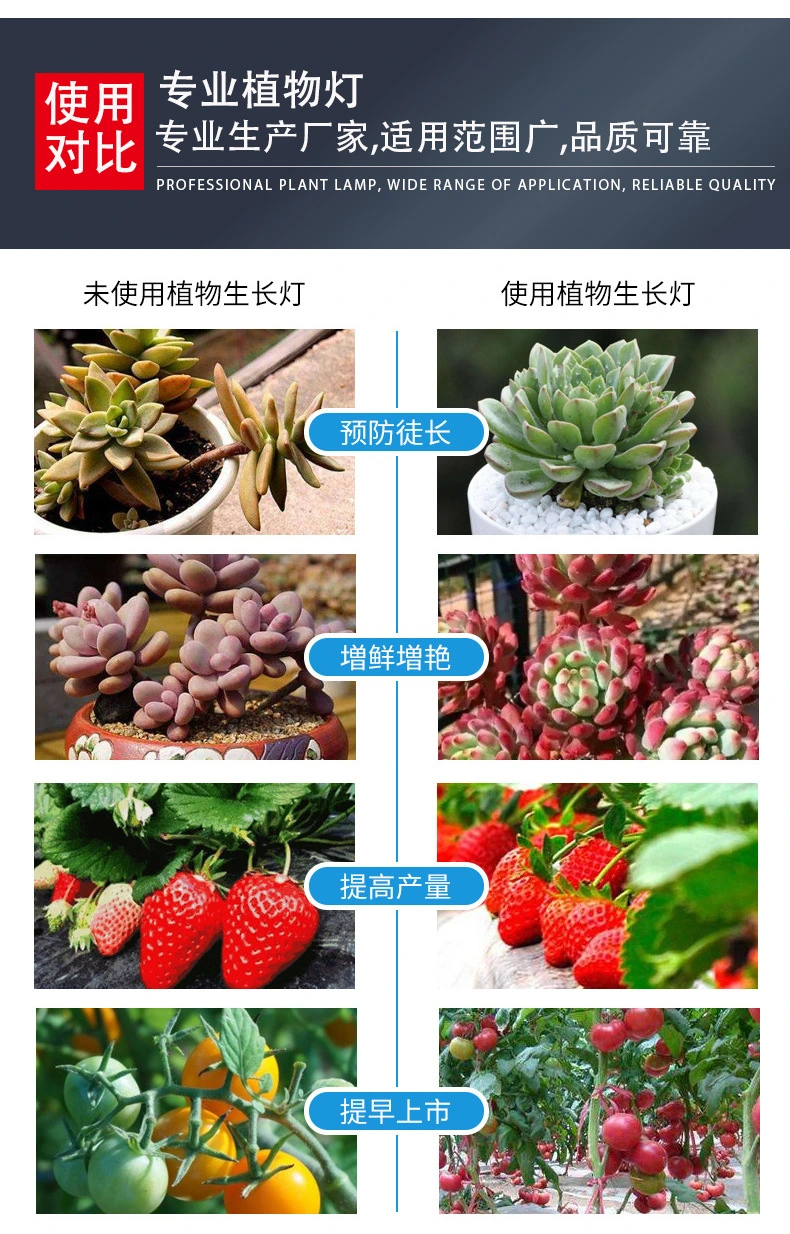 T5t8 Integrated LED Plant Growth Lamp Warm Light Pink Light Red Blue Light Succulent Vegetable Plant Fill Light