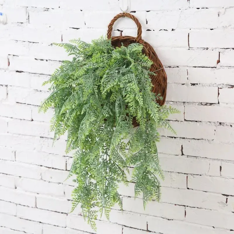 Artificial Hanging Plant Faux Plastic IVY Baosai Fern Plastic Plant for Outdoor