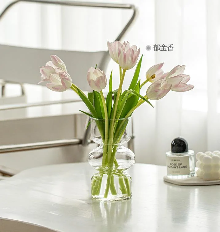 Desktop Candle Holder Nordic Ins Hydroponic Container Plant Flower Arrangement Glass Vase Decoration for Home Decor