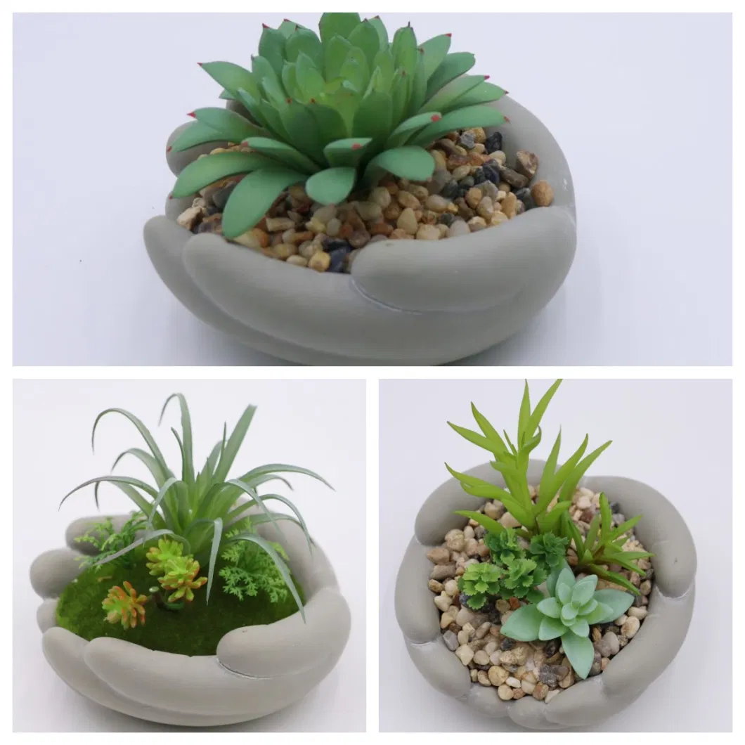 Small Artificial Plant Cactus Succulent Potted for Desk Decoration Room Ornament