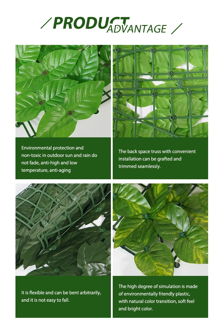 Hot Sale Real Touch Plastic Plants Artificial Leaves Fence