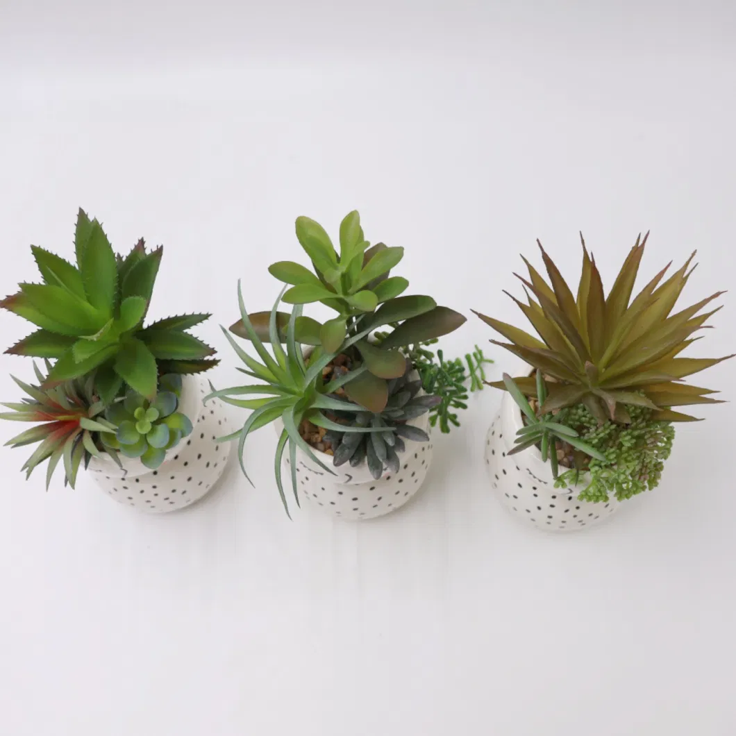 Mini Artificial Succulent Plants Green Flower Succulents Bulk Stems for Desk Decor