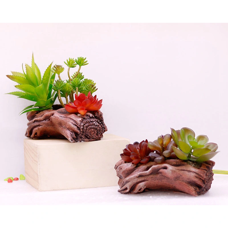 Assorted Artificial Succulent Plants in Rustic Textured Cement Pot