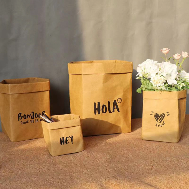 Kraft Paper Planter Pots for Indoor Plants - Kraft Paper Bag Planter - Reusable Paper Bag Organiser&Flower Pot - House Plants Planter&Succulent Plant Planter